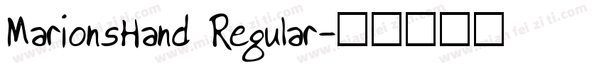 MarionsHand Regular字体转换